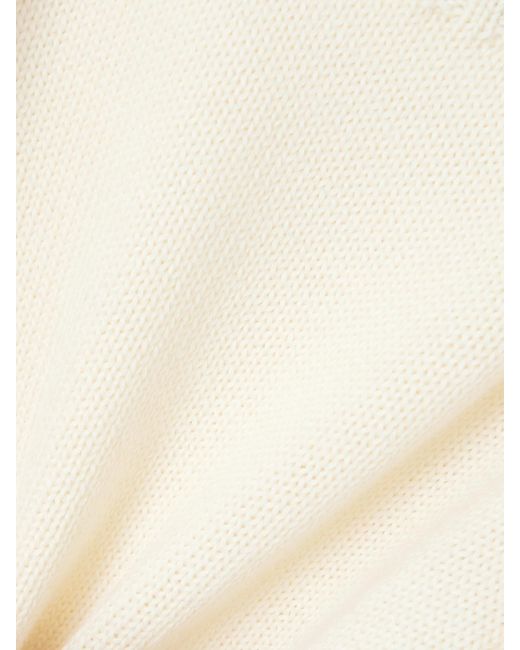 Jil Sander White Wool Sweater