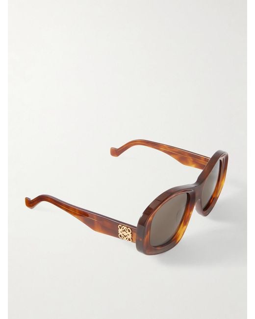 Loewe Multicolor Anagram Round-Frame Acetate Sunglasses
