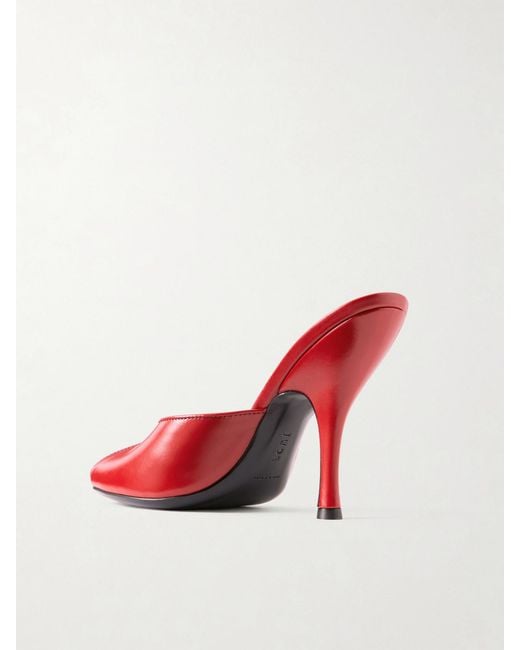 Jude Red Date Leather Mules