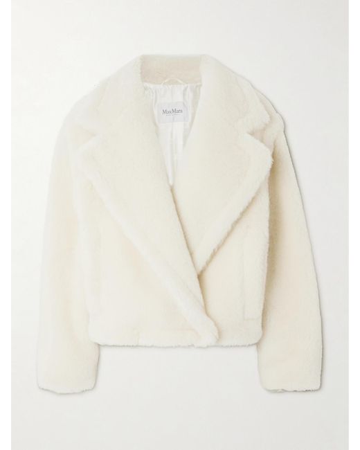 Max Mara Natural Oggeri Teddy Camel Hair And Silk-Blend Jacket