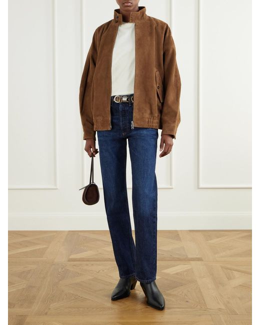 Agolde Brown Blair Suede Jacket