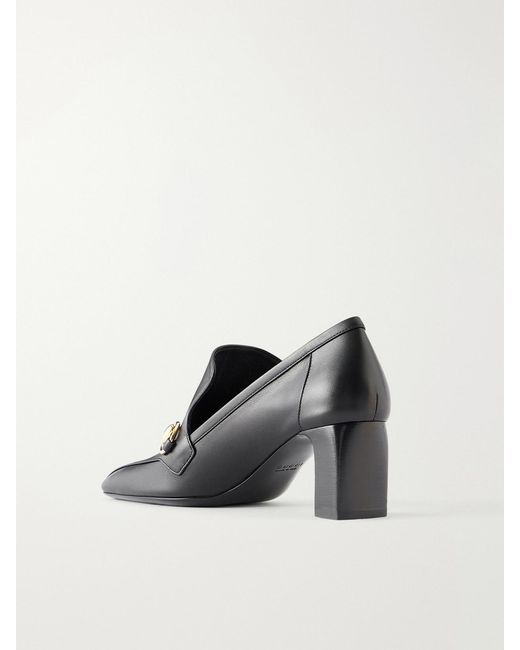 Gucci Black Galleria 60 Horsebit-Detailed Leather Pumps
