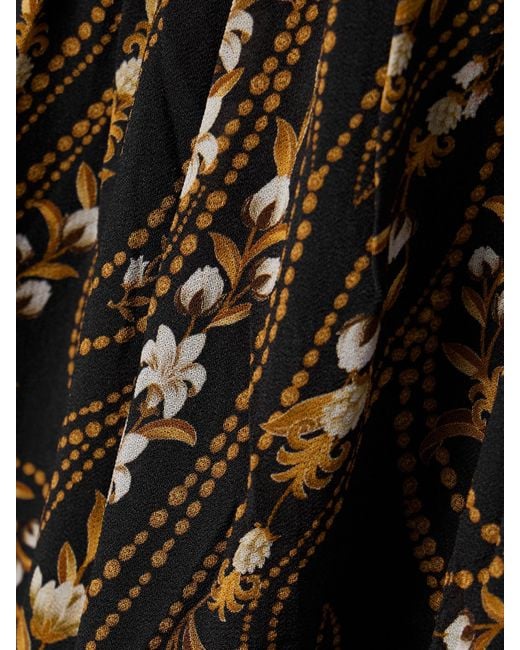 Farm Rio Black Minikleid Aus Georgette Mit Blumenprint Und Schluppe