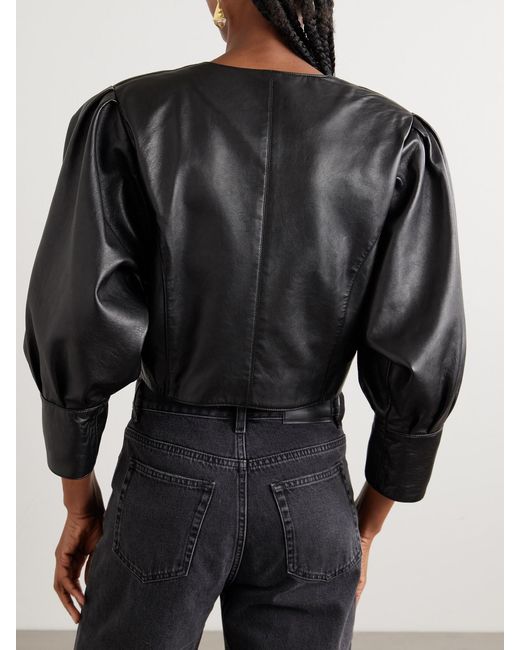 Chloé Black Cropped Leather Jacket