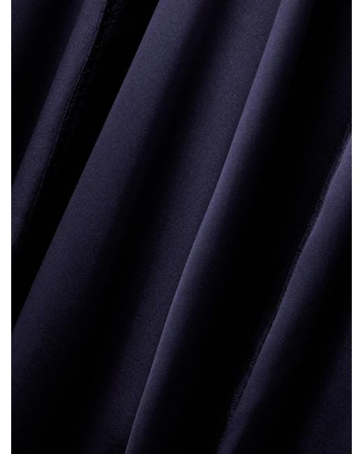Isabel Marant Blue Dolores Maxikleid Aus Satin Aus Einer Seidenmischung Mit Einsätzen Aus Schnurgebundener Spitze