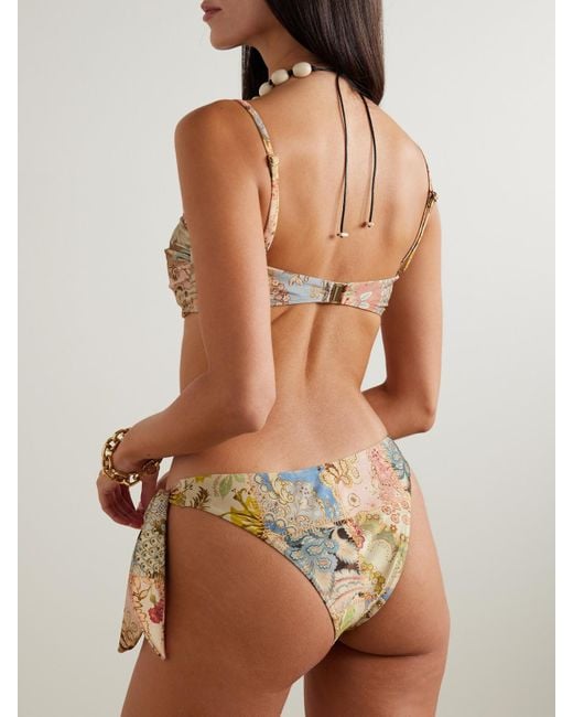 Zimmermann White Daylight Floral-Print Bikini Briefs