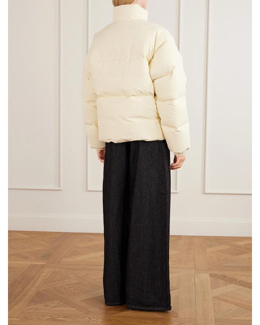 Jil Sander Natural Quilted Shell Down Jacket