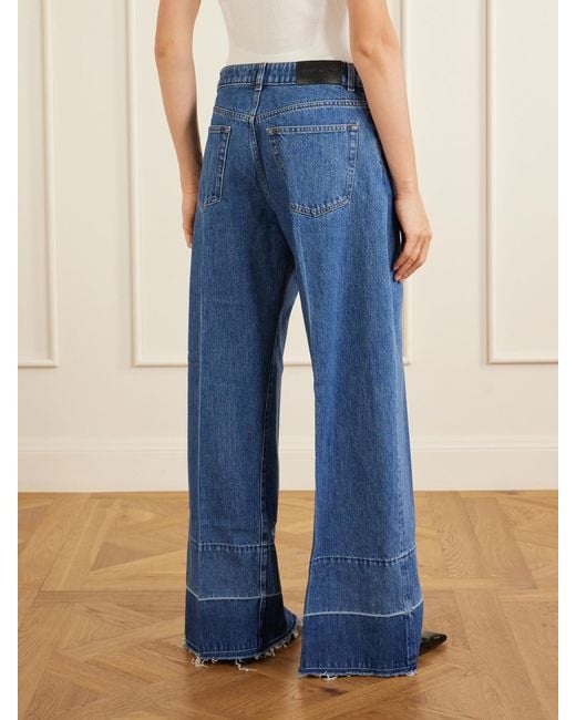 Givenchy Blue Mid-Rise Wide-Leg Jeans