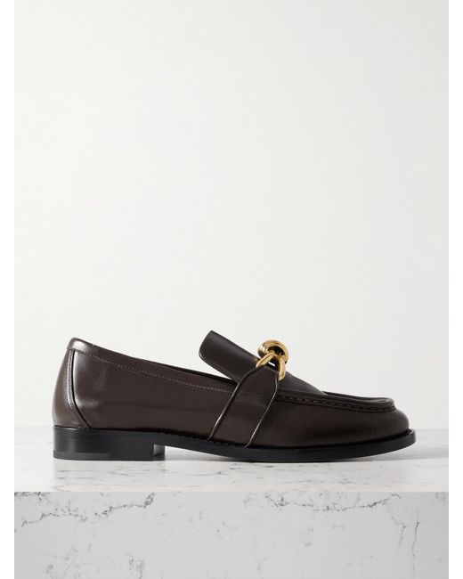 Mocassins En Cuir À Ornements Astaire Bottega Veneta en coloris Brown