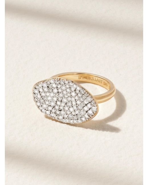 BY PARIAH Natural Cluster Rhodium-Plated 14-Karat Recycled Diamond Ring