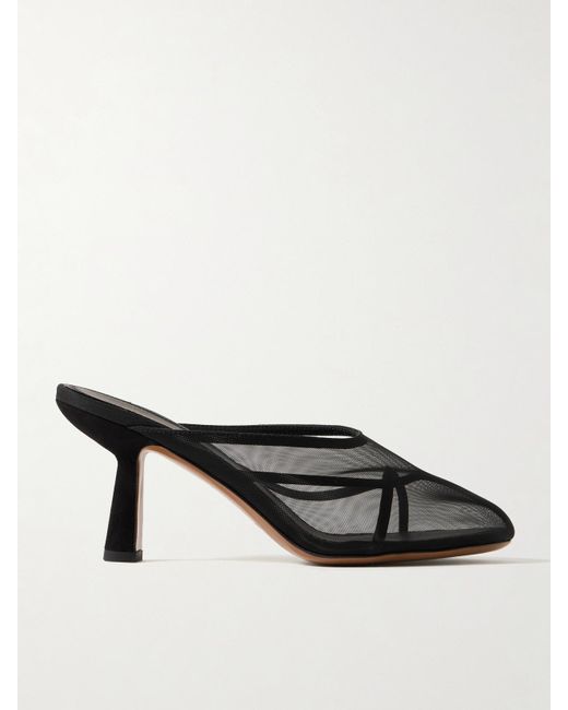 Neous Black Pherka Mesh Mules