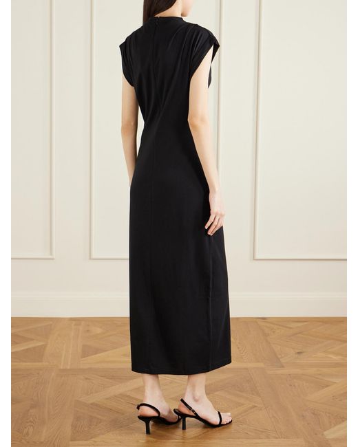Anine Bing Black Alix Cotton-Blend Midi Dress