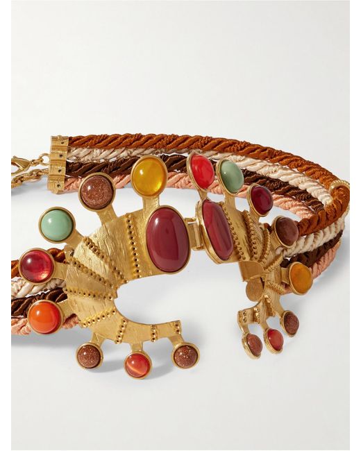 Sonia Petroff Multicolor Seahorse Gürtel Aus Kordel Mit Verzierungen