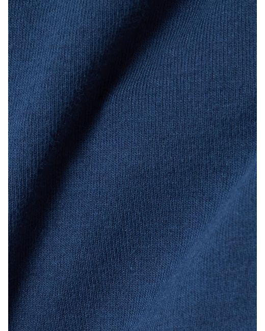 Nili Lotan Blue Britt Ribbed Cotton-Jersey Halterneck Top
