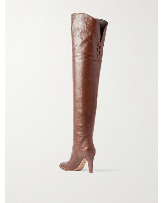 Chloé Women's Brown Eve Leather Over-The-Knee Boots