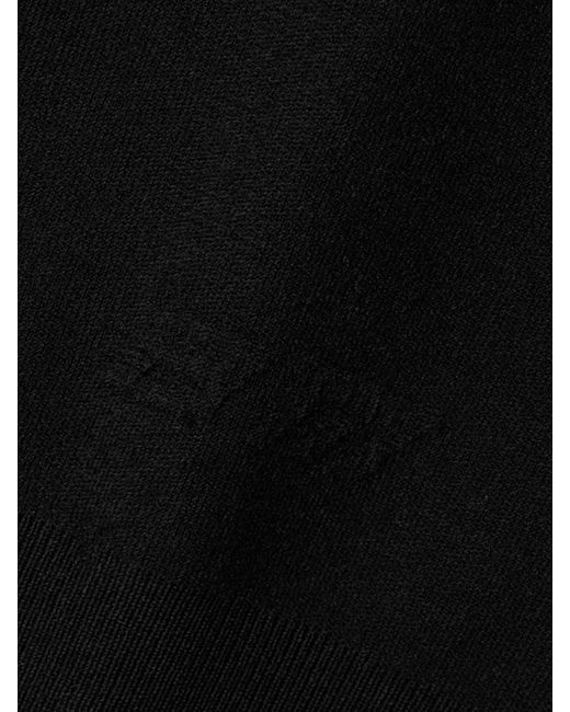 Aztech Mountain Black Etta Layered Jersey-Trimmed Wool-Blend Turtleneck Sweater