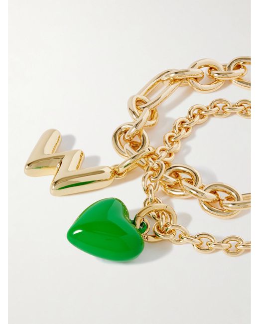Set De Deux Bracelets En Métal Et Émail The Happy Heart Initial Roxanne Assoulin en coloris Metallic