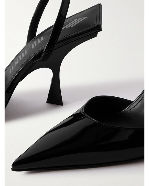 The Attico White Ester Patent-Leather Mules