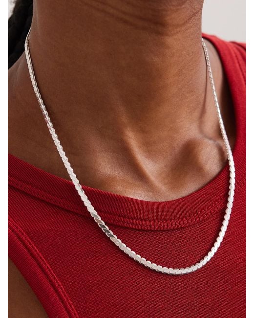 Loren Stewart White Serpentine Sterling Necklace