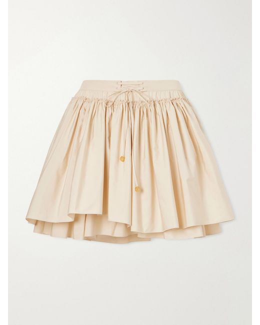 Loewe Natural Paula's Ibiza Ruffled Cotton-Poplin Mini Skirt