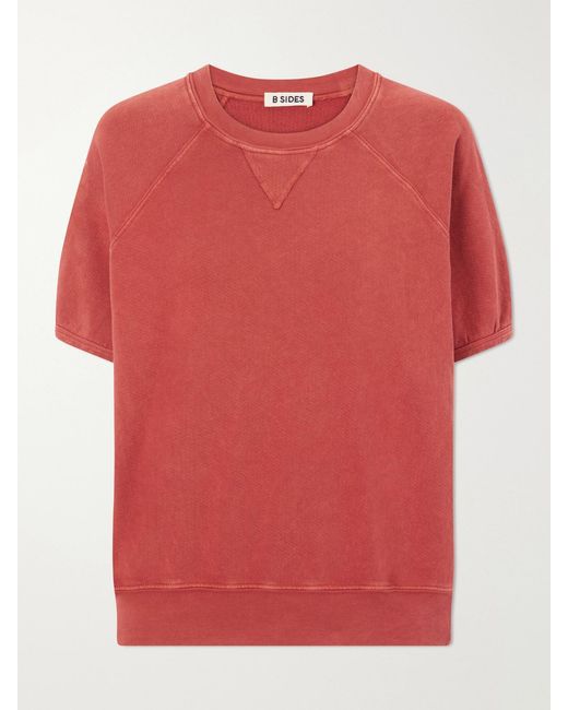 B Sides Red Cotton Jersey T-Shirt