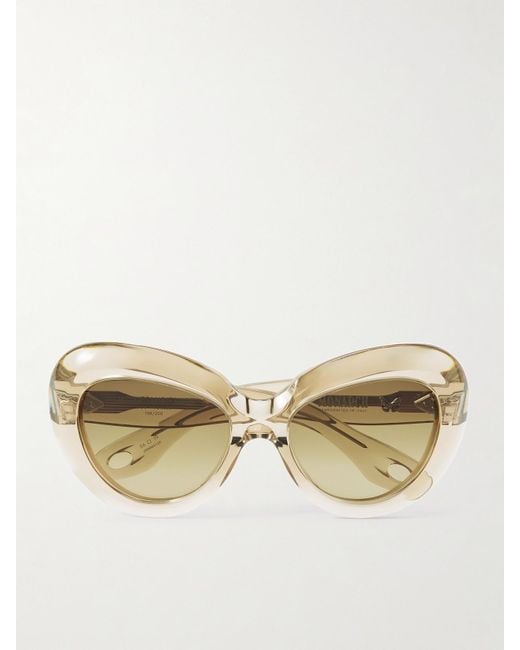 Jacques Marie Mage Natural Monarch Butterfly-Frame Acetate Sunglasses