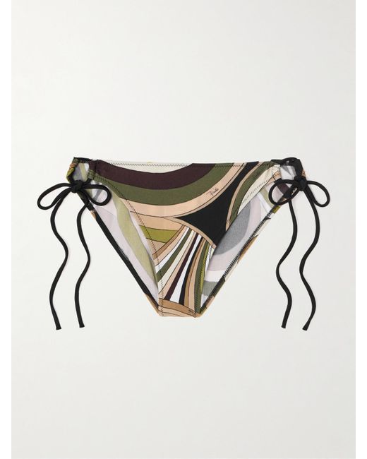 Emilio Pucci Green Printed Bikini Briefs