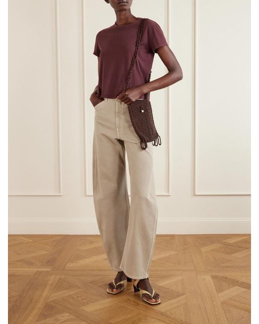 Lemaire Natural Grigri Wooden-Bead Crossbody Bag