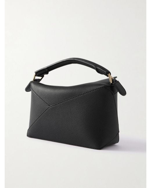 Loewe Black Puzzle Edge Mini Textured-Leather Shoulder Bag