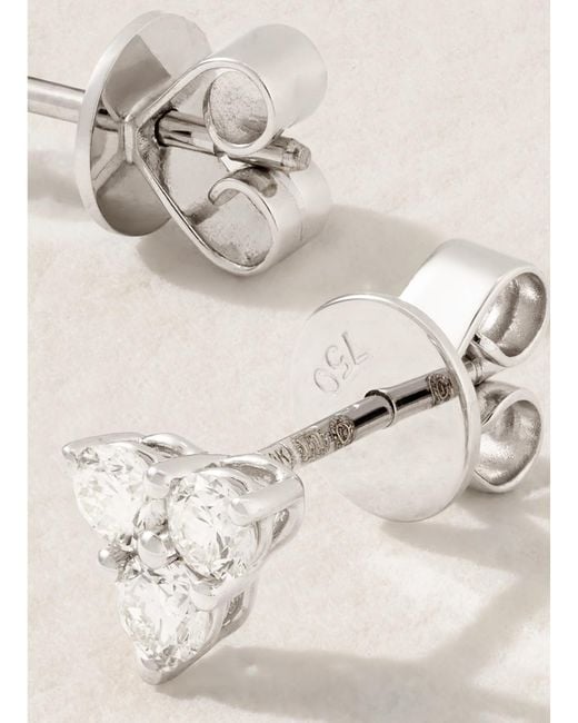 Anita Ko Natural Trillion 18-Karat Diamond Earrings