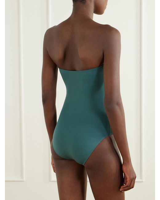 Eres Green Le Cassiopée Bandeau Swimsuit