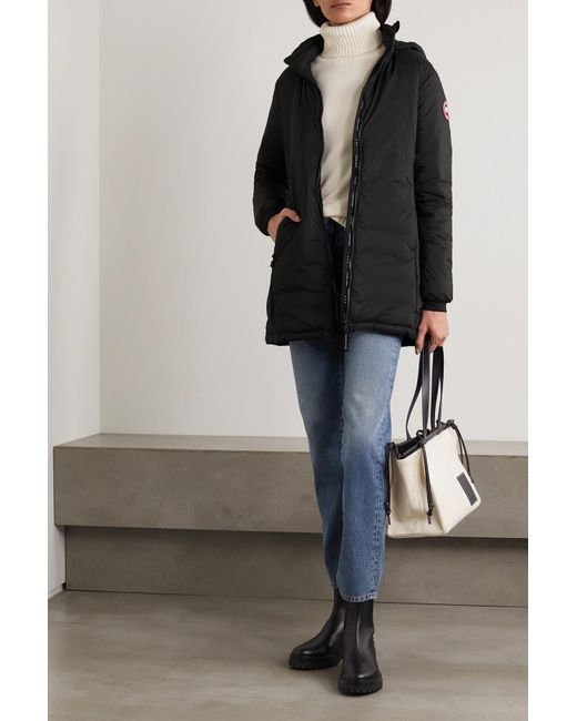 Canada Goose Denim Camp Hooded Ripstop Down Jacket in Black - Lyst