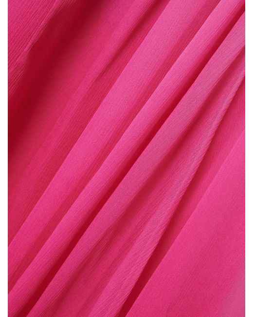Tom Ford Pink Cape-Effect Dégradé Silk-Crepon Gown