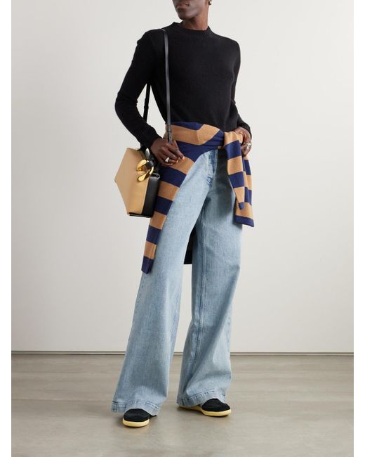 The Elder Statesman Black Verkürzter Kaschmirpullover