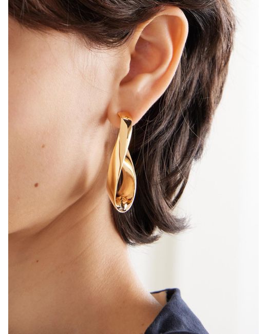 Isabel Marant Metallic Twisted Goldfarbene Ohrringe