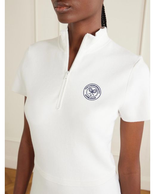Polo Ralph Lauren White The Championship Wimbledon Stretch-Knit Mini Dress