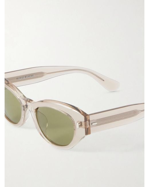Oliver Peoples Natural Lerrue Cat-Eye Acetate Sunglasses