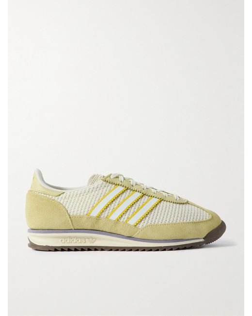 Adidas Originals Metallic Sl 72 Og Suede And Leather-Trimmed Mesh Sneakers