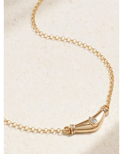 L'Atelier Nawbar Natural Karma 18-Karat And Diamond Necklace