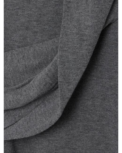 J.W. Anderson Gray Tie-Detailed Wrap-Effect Knitted Maxi Dress