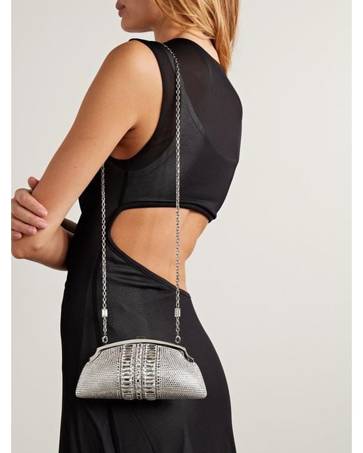 Judith Leiber Metallic Mini Venetian Gems Crystal-Embellished-Tone Clutch