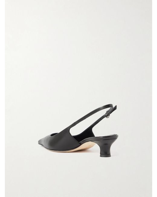 Aeyde Natural Catrina Leather Slingback Pumps
