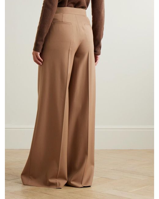 パンツ MAX MARA NINFA WIDE-LEG WOOL TROUSERS Ninfa wool wide-leg pants in black - Max Mara | Mytheresa