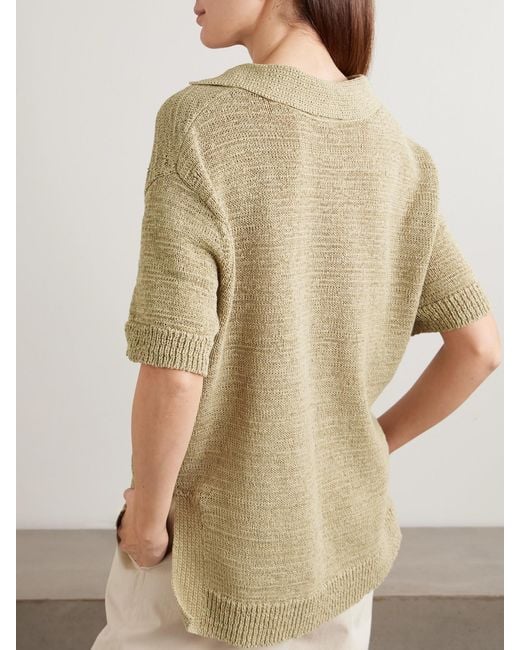 Joseph Natural Rian Knitted Polo Shirt