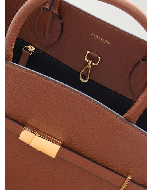 DeMellier London Brown The Hudson Kleine Tote Aus Strukturiertem Leder