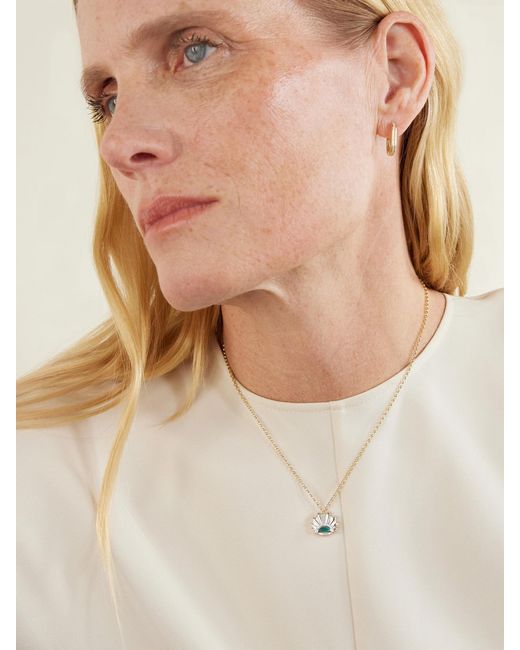 L'Atelier Nawbar Natural Sun Down 18-Karat Multistone Necklace