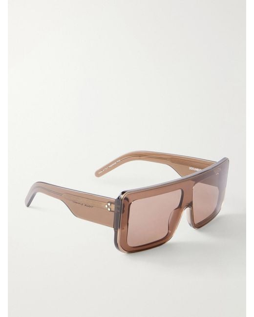 Rick Owens Pink Documta Square Frame Acetate Sunglasses