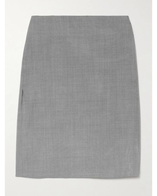 Calvin Klein Gray Luna Wool Skirt
