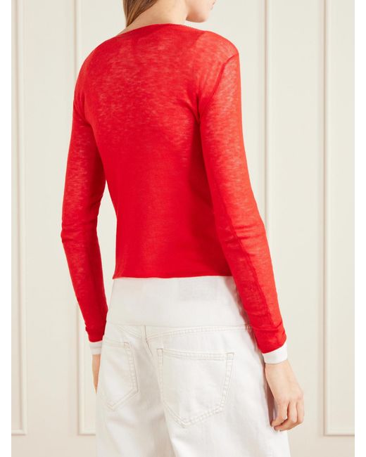 Auralee Red Cashmere Sweater