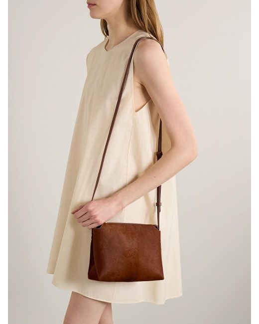 Khaite Brown Lina Medium Calf Hair Shoulder Bag